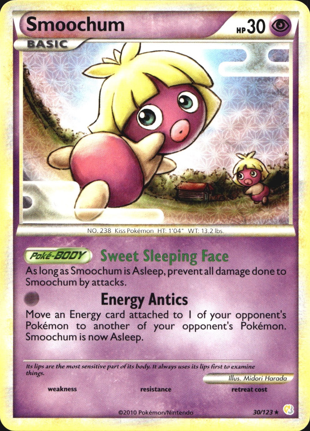 Smoochum 30/123 Rare HeartGold & SoulSilver Pokemon Near Mint