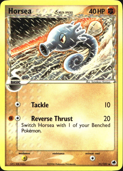 Horsea 31/101 Uncommon Dragon Frontiers Pokemon Near Mint