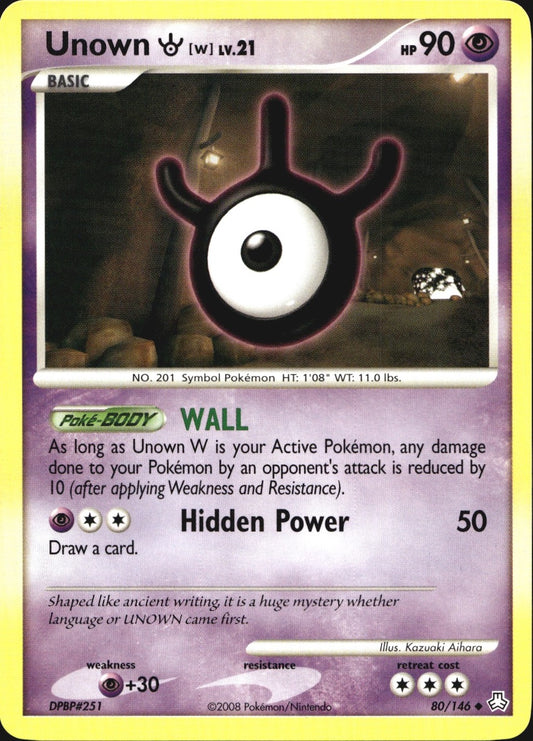 Unown [W] 80/146 Uncommon Legends Awakened Pokemon Near Mint