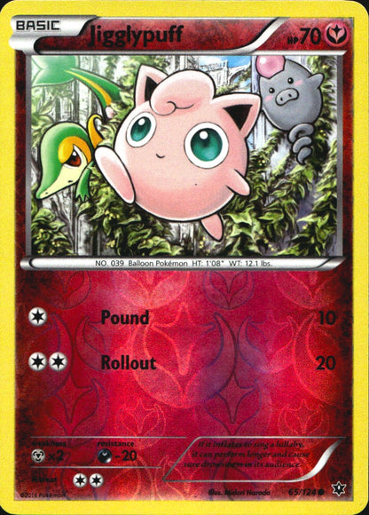 Jigglypuff 65/124 Common Fates Collide Pokemon Reverse Holo Near Mint