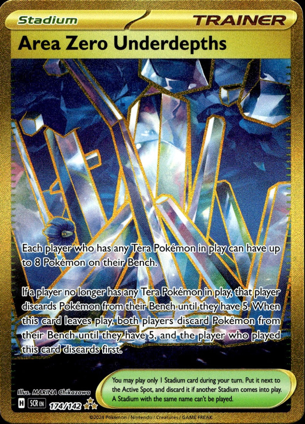 Area Zero Underdepths 174/142 Hyper Rare Stellar Crown Pokemon Near Mint
