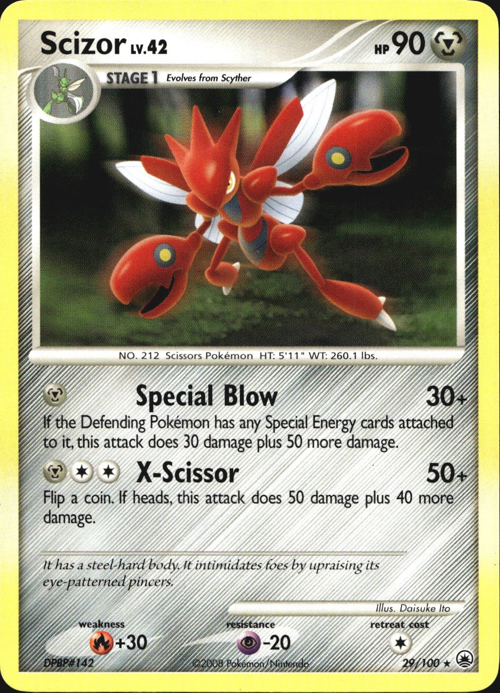 Scizor 29/100 Rare Majestic Dawn Pokemon Near Mint