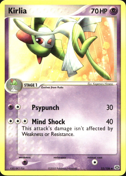 Kirlia 33/106 Uncommon Emerald Pokemon Near Mint