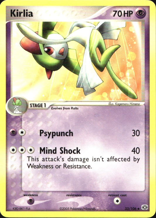 Kirlia 33/106 Uncommon Emerald Pokemon Near Mint