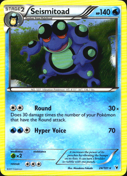 Seismitoad 24/101 Rare Noble Victories Pokemon Near Mint