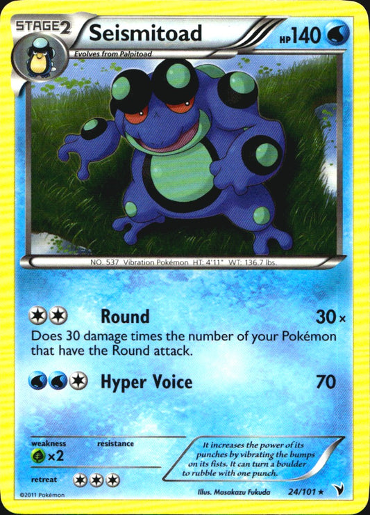 Seismitoad 24/101 Rare Noble Victories Pokemon Near Mint