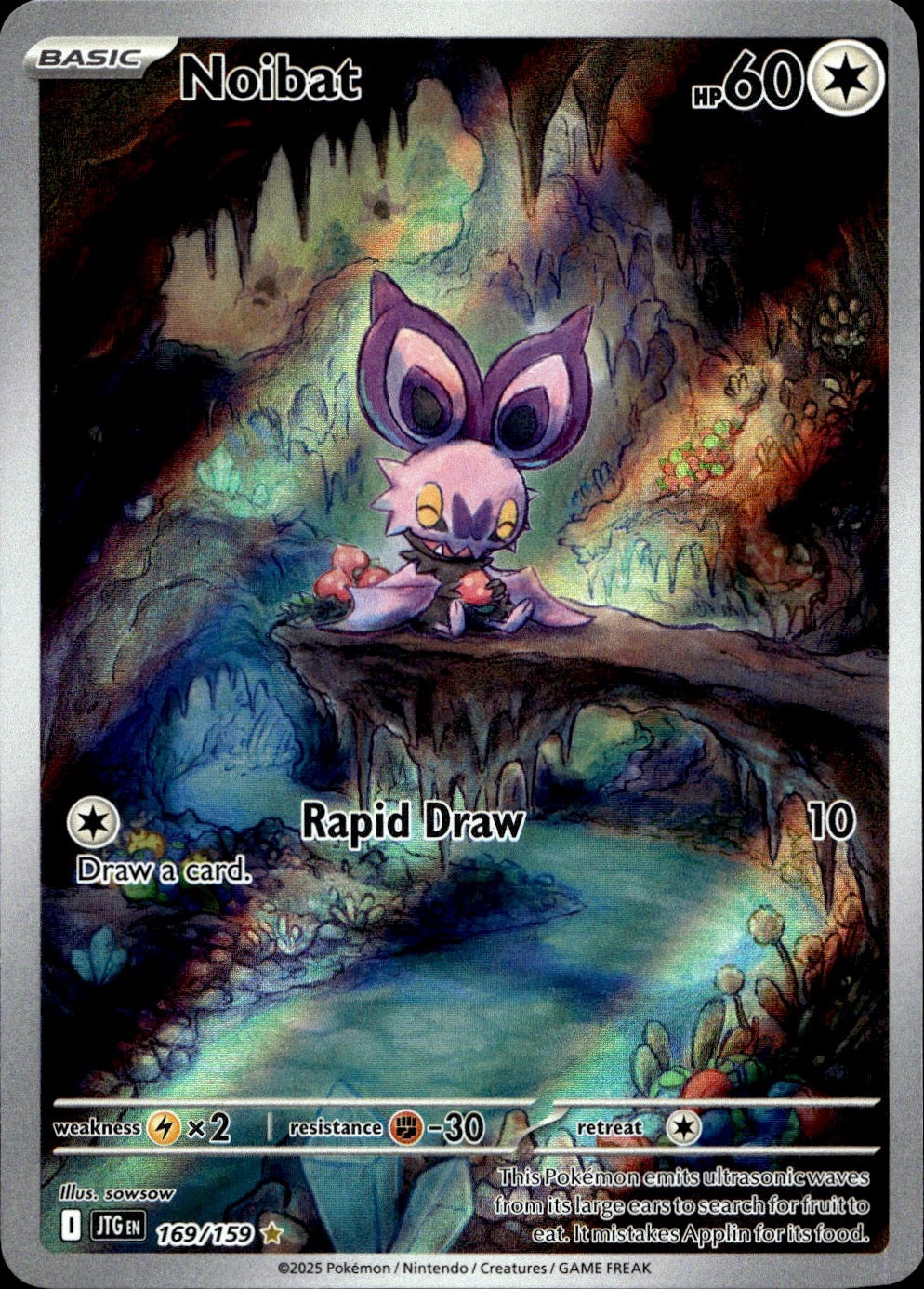 Noibat 169/159 Illustration Rare Journey Together Pokemon Near Mint