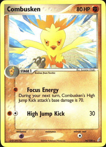 Combusken 16/100 Rare Crystal Guardians Pokemon Near Mint