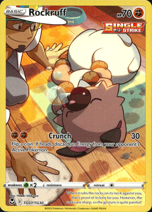 Rockruff TG07/TG30 Holo Silver Tempest Trainer Gallery Pokemon NM