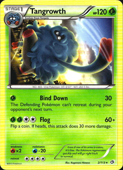 Tangrowth 2/113 Rare Legendary Treasures Pokemon Near Mint