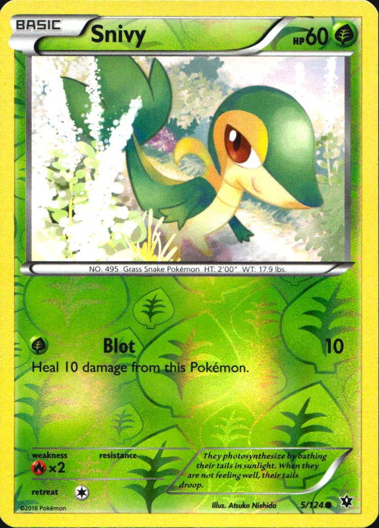 Snivy 5/124 Common Fates Collide Pokemon Reverse Holo Near Mint
