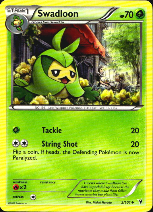 Swadloon 2/101 Uncommon Noble Victories Pokemon Near Mint