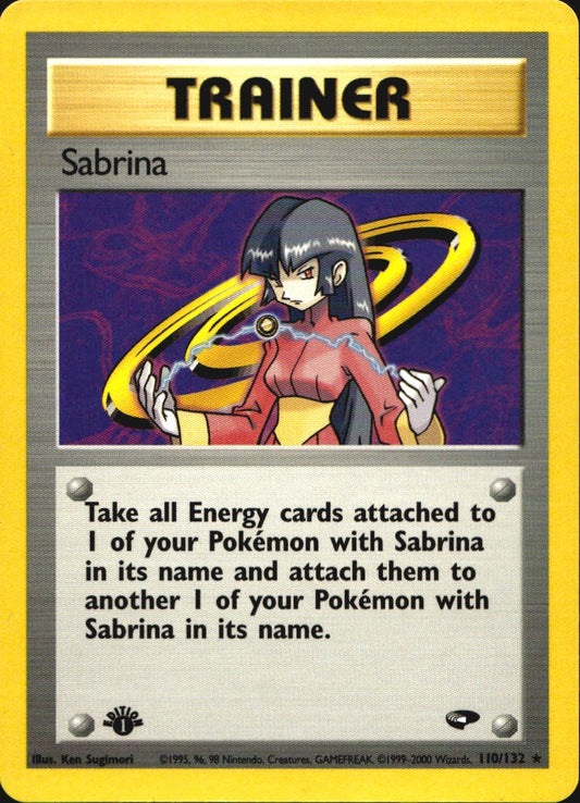 Sabrina 20/132 Holo Rare Gym Challenge Pokemon 1st Edition Holo Near Mint