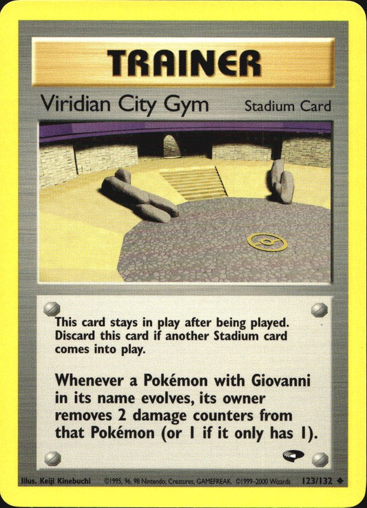 Viridian City Gym 123/132 Uncommon Gym Challenge Pokemon 1st Edition Near Mint