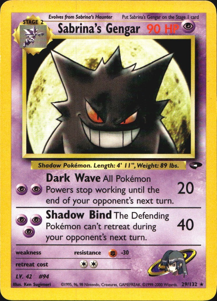 Sabrina's Gengar 29/132 Rare Gym Challenge Pokemon Near Mint