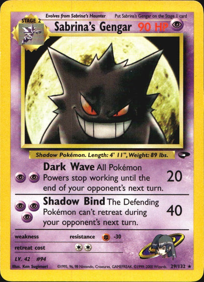Sabrina's Gengar 29/132 Rare Gym Challenge Pokemon Near Mint