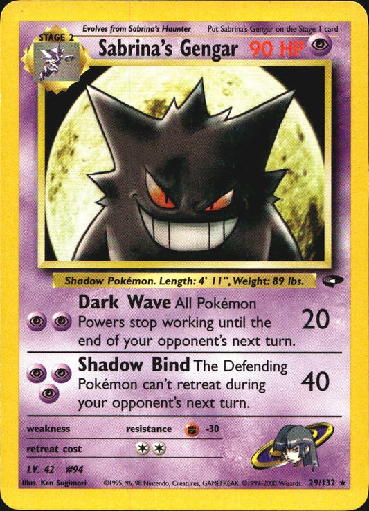 Sabrina's Gengar 29/132 Rare Gym Challenge Pokemon Near Mint