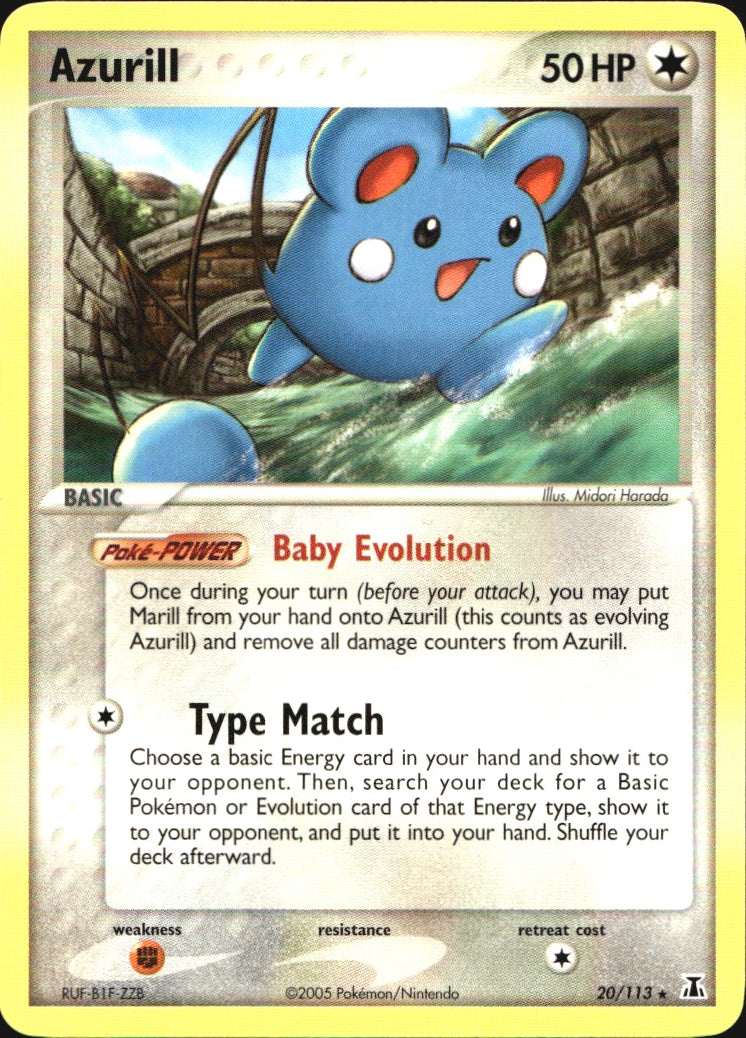 Azurill 20/113 Rare Delta Species Pokemon Near Mint