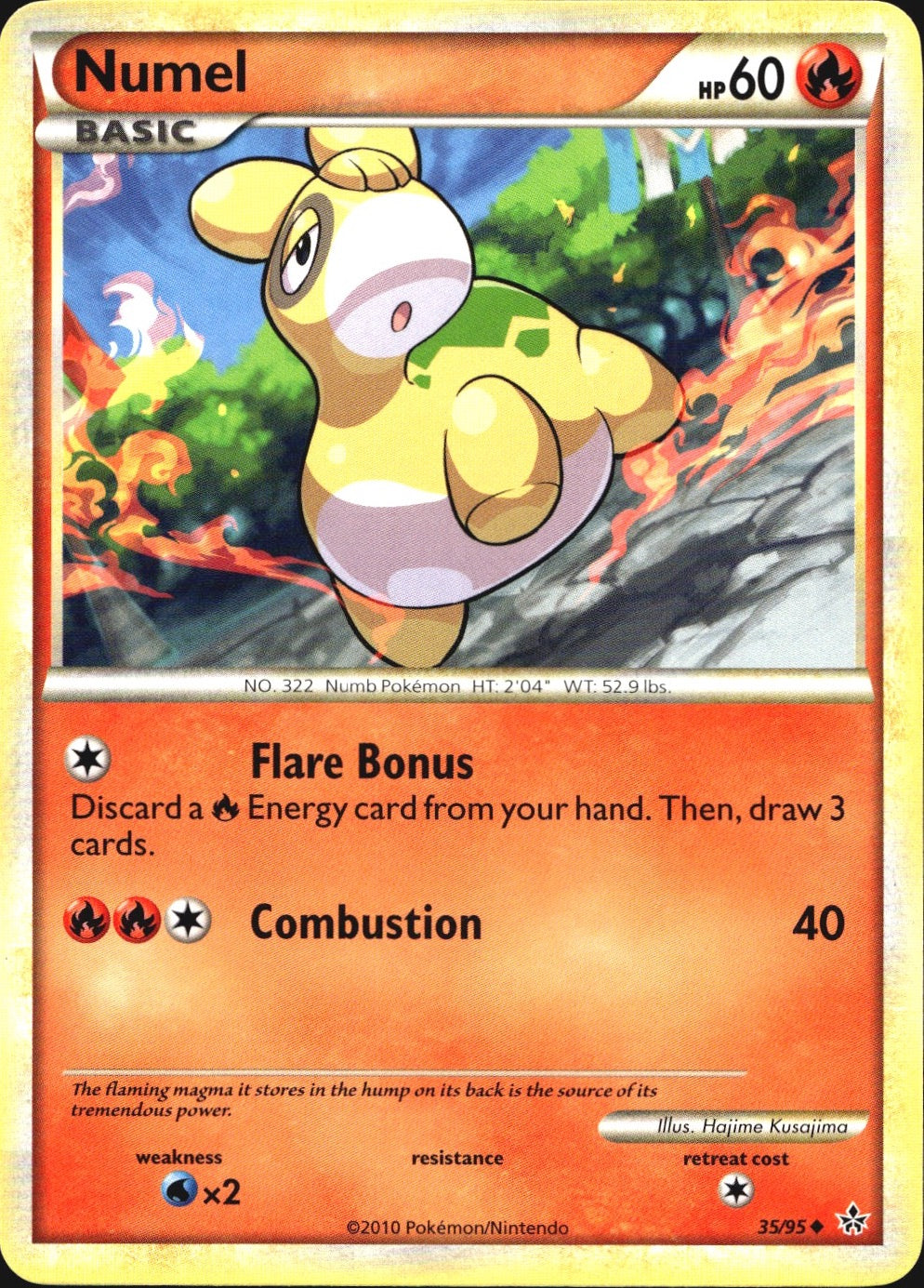 Numel 35/95 Uncommon HGSS Unleashed Pokemon Near Mint