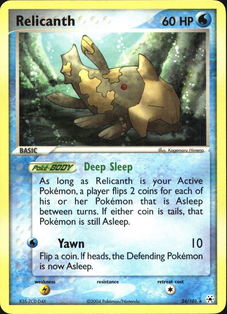 Relicanth 24/101 Rare Hidden Legends Pokemon Near Mint