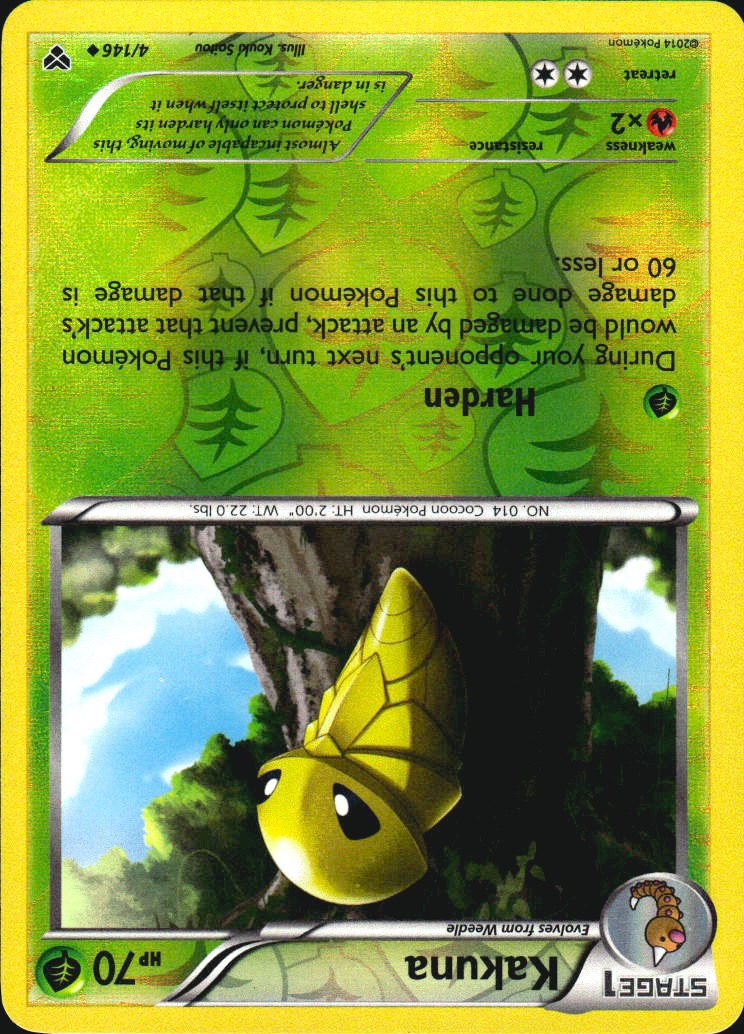 Kakuna 4/146 Uncommon XY Pokemon Reverse Holo Near Mint