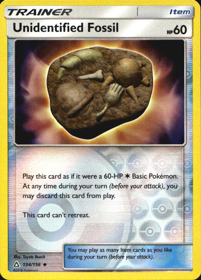 Unidentified Fossil 134/156 Uncommon Ultra Prism Pokemon Reverse Holo Near Mint