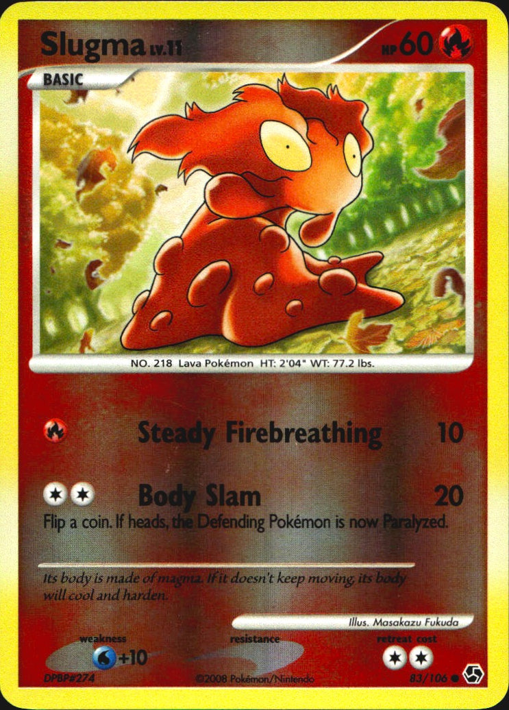 Slugma 83/106 Common Great Encounters Pokemon Reverse Holo Near Mint