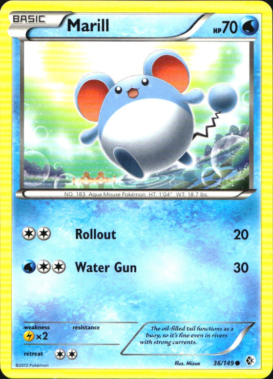 Marill 36/149 Common Boundaries Crossed Pokemon Near Mint