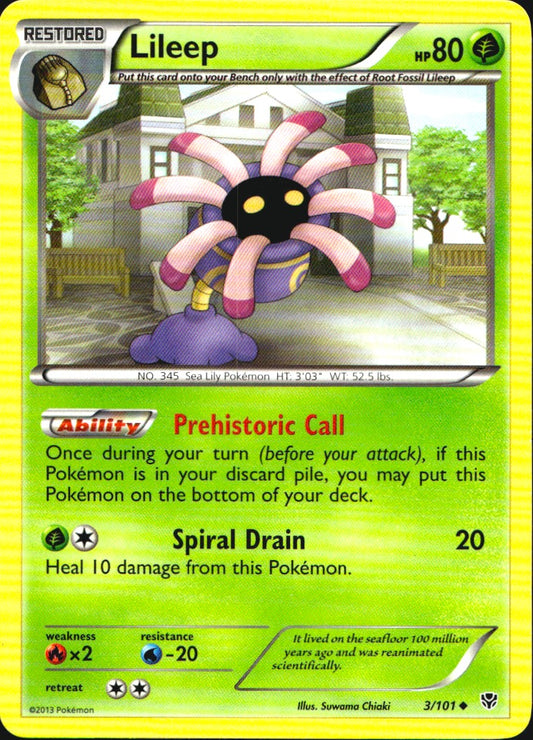 Lileep 3/101 Uncommon Plasma Blast Pokemon Near Mint