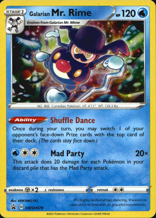 Galarian Mr. Rime SWSH079 Promo SWSH Black Star Pokemon Near Mint