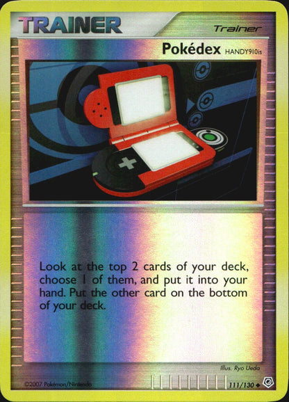 Pokedex HANDY910is 111/130 Uncommon Diamond & Pearl Pokemon Reverse Holo NM