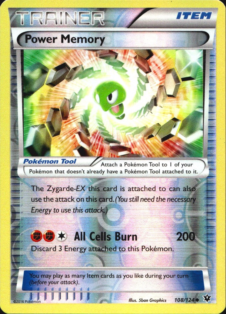Power Memory 108/124 Uncommon Fates Collide Pokemon Reverse Holo Near Mint