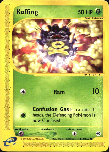 Koffing 114/165 Common Expedition Base Set Pokemon Near Mint