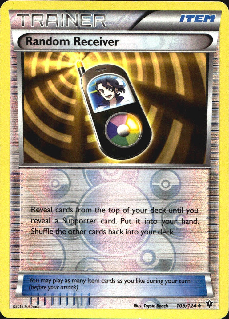 Random Receiver 109/124 Uncommon Fates Collide Pokemon Reverse Holo Near Mint