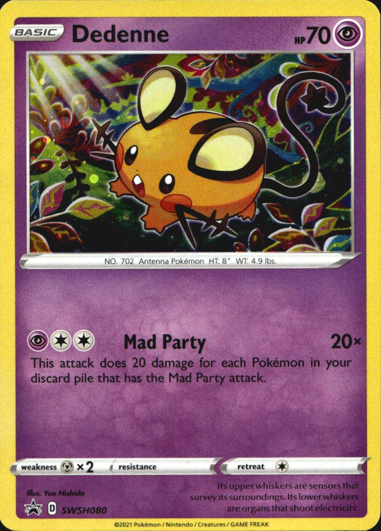 Dedenne SWSH080 Promo SWSH Black Star Pokemon Near Mint