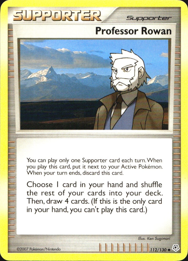Professor Rowan 112/130 Uncommon Diamond & Pearl Pokemon Near Mint