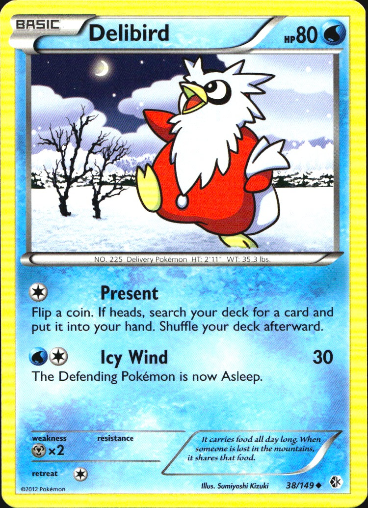Delibird 38/149 Uncommon Boundaries Crossed Pokemon Near Mint