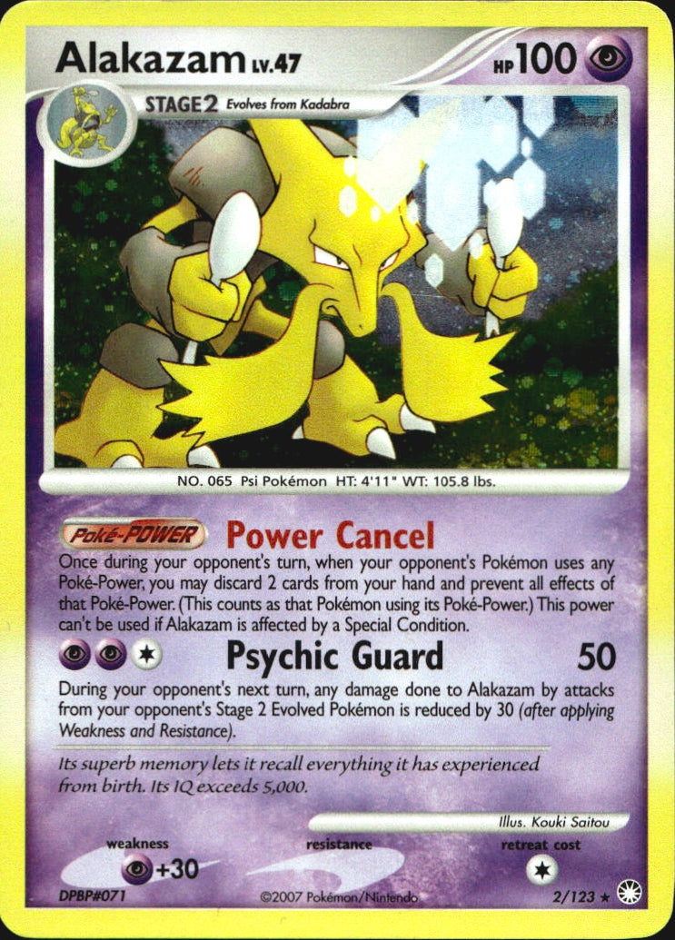 Alakazam 2/123 Holo Rare Mysterious Treasures Pokemon Near Mint