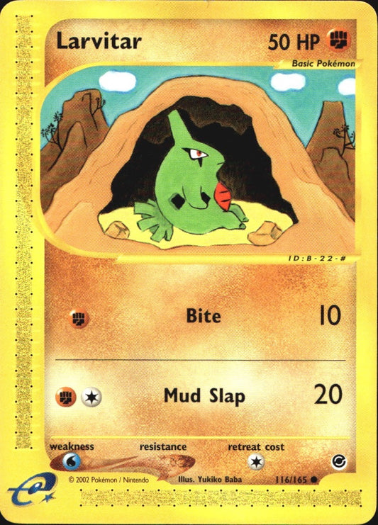 Larvitar 116/165 Common Expedition Base Set Pokemon Near Mint
