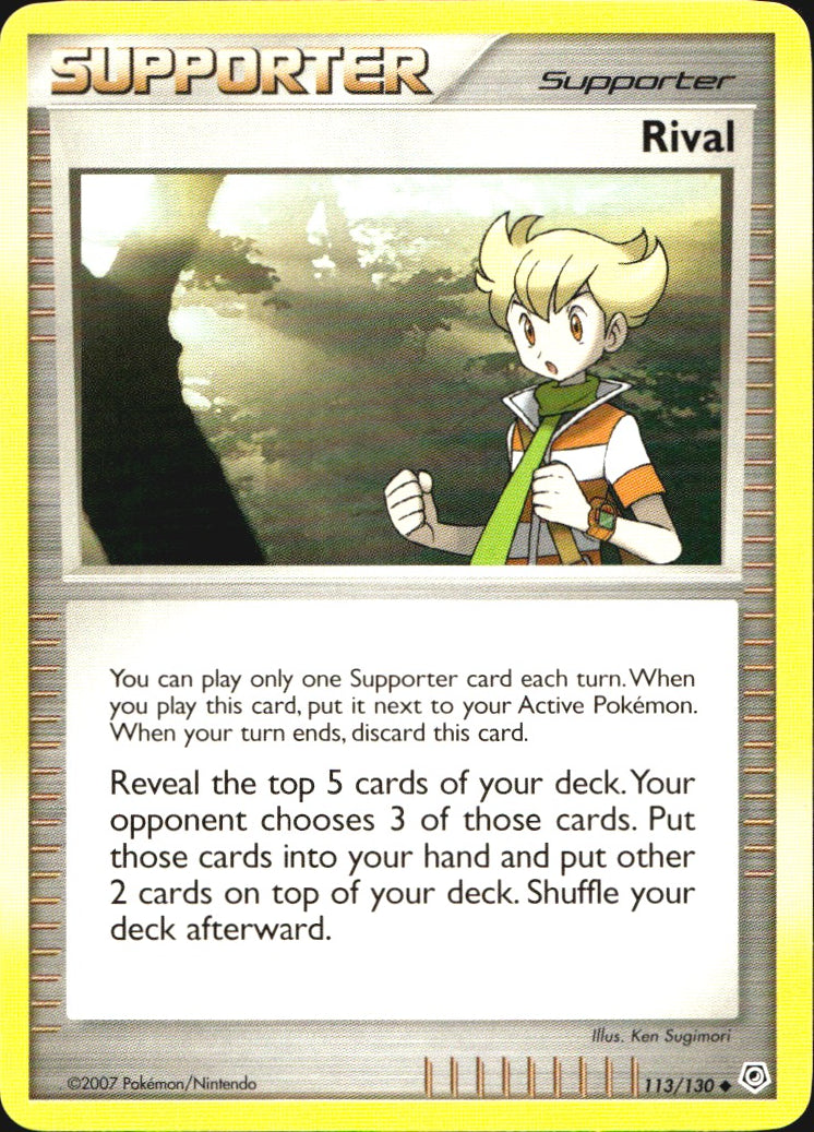 Rival 113/130 Uncommon Diamond & Pearl Pokemon Near Mint