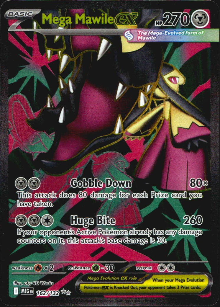 Mega Mawile ex 162/132 Ultra Rare Mega Evolution Pokemon Near Mint