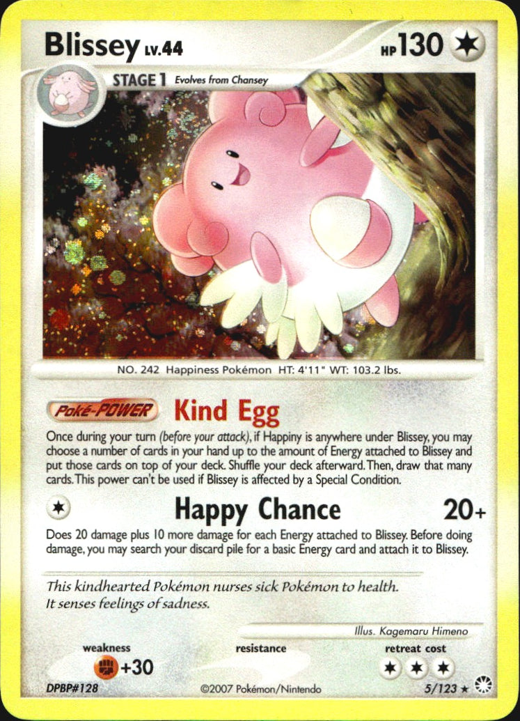 Blissey 5/123 Holo Rare Mysterious Treasures Pokemon Near Mint