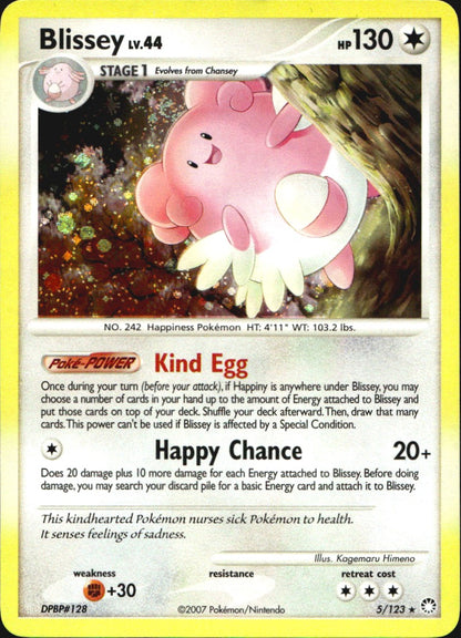 Blissey 5/123 Holo Rare Mysterious Treasures Pokemon Near Mint