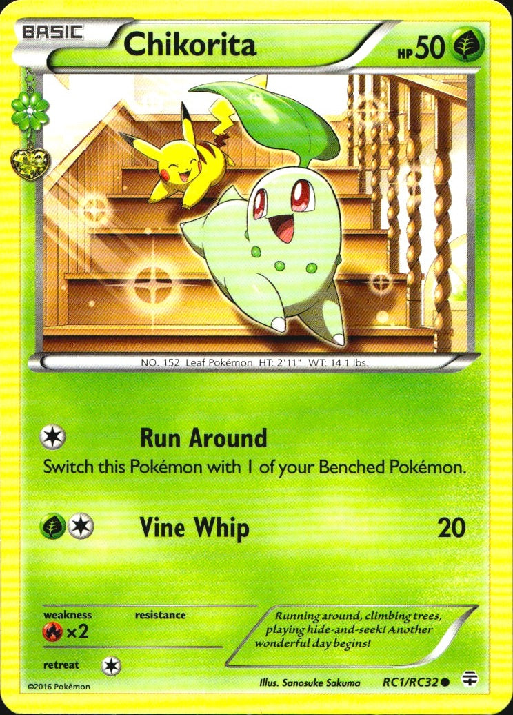 Chikorita RC1/RC32 Common Generations Pokemon Near Mint