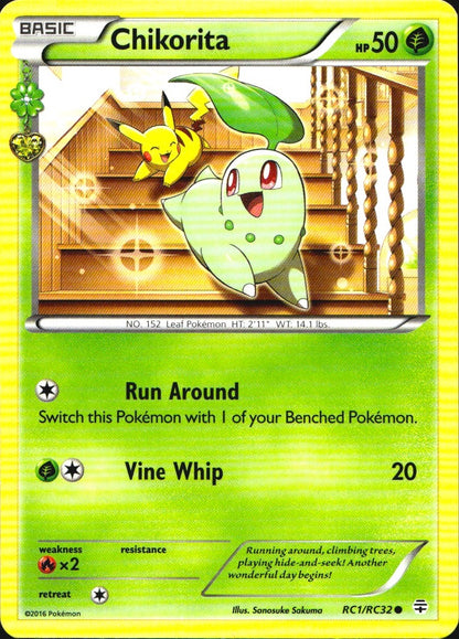 Chikorita RC1/RC32 Common Generations Pokemon Near Mint