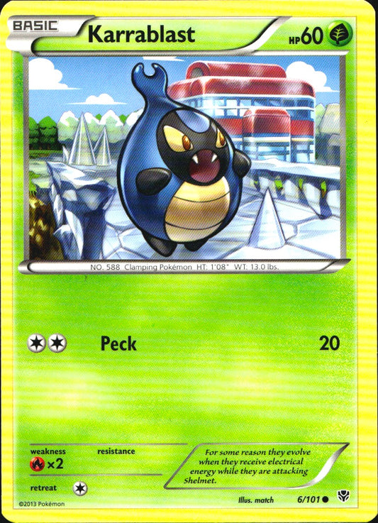 Karrablast 6/101 Common Plasma Blast Pokemon Near Mint