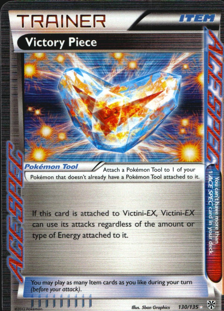 Victory Piece 130/135 Rare ACE Plasma Storm Pokemon Near Mint