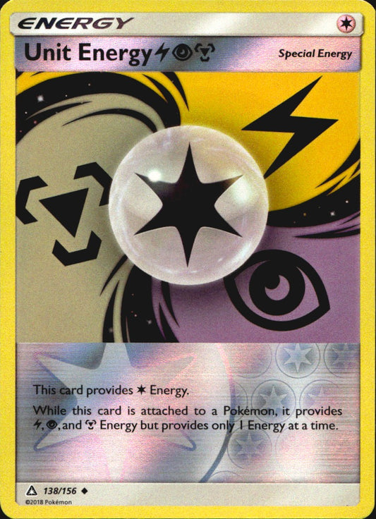 Unit Energy LightningPsychicMetal 138/156 Ultra Prism Pokemon Reverse Holo NM