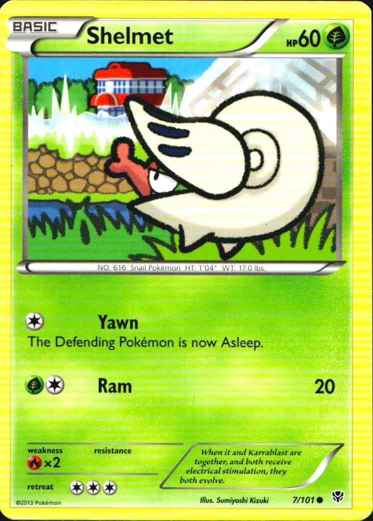 Shelmet 7/101 Common Plasma Blast Pokemon Near Mint