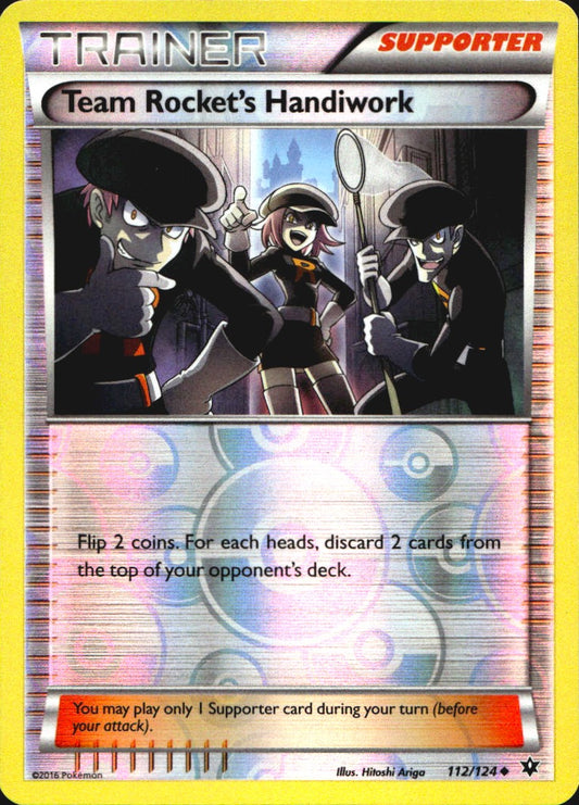 Team Rocket's Handiwork 112/124 Uncommon Fates Collide Pokemon Reverse Holo NM
